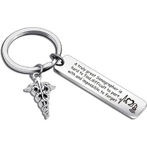 Nothers ASANHAO Sonographer Jewelry Radiographer Keychain X-Ray Technician Gift Radiologic Tech Gift Radiology Technologist Jewelry Ultrasound tech Keychain (Sonographer Keychain)