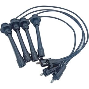 4 PCS SHLPDFM 5MM Ignition Spark Plug Wires Set Black Colour 90919-22387 Compatible with Toyota Tacoma 4Runner T100 L4 2.4L 2.7L