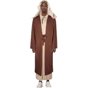 Halloween Jesus Costume Adult for Men Bible Saint Joseph Nativity Christ Robe Headpiece Cosplay Costumes