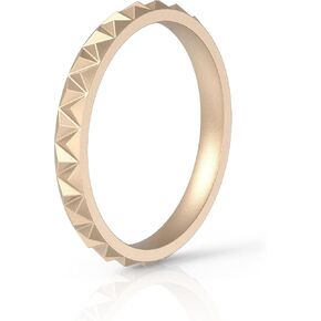 ThunderFit Thin Silicone Wedding Rings for Women, Triangle Diamond Stackable Bands 2.5mm Wide 2mm Thick - 1/4/8/12/16 Variety Multipack