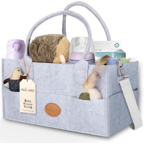 AIXIANG Baby Diaper Caddy Organizer,Portable Nursery Essentials Storage Diaper Caddy for Newborn Boy and Girl