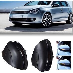 Sequential LED Turn Signal Side Mirror Indicator Light Compatible with VW GOLF 6 MK6 GTI R32 08-14 Touran (Yellow)