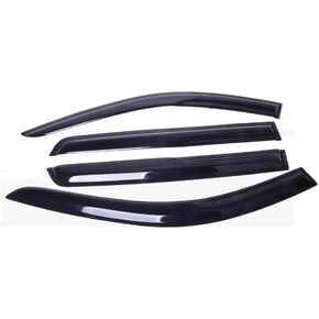 ZH Window Rain Guards Compatible with Hyundai Santa Fe 2007 2008 2009 2010 2011 2012-2mm Thick Tape-On Premium Wind Deflectors for Front and Rear Windows, Durable & Sleek Design, Set of 4