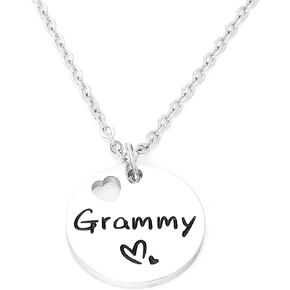 Kivosliviz Grammy Gifts Necklace for Women Best Grammy Jewelry Grammie Mothers Day Gift Ideas for Grammy Charm Necklaces Grammy Necklace