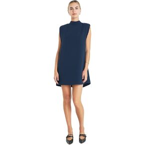 English Factory Women's Mock Neck Sleeveless Shift Dress