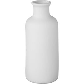 Premium Ceramic Vase, Minimalism Style White Vases for Dried Flowers Plants Pampas Grass Vase, Frosted Elegant 5" H Vase for Modern Table Shelf Wedding Home Decor (Small)
