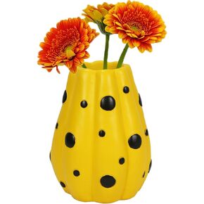 Halloween Pumpkin Vases for Flowers Orange Boho Pumpkin Vase Centerpieces for Tables Decorative Fall Vase for Halloween Home Decor (Circular Dots)