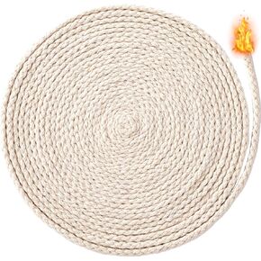 65.6 Ft 1/8''(4mm) Oil Lamp Wicks, Round Cotton Lamp Wicks Burner, Braided Candle Replacement Wicks for Alcohol Kerosene Lamp Torches Lantern
