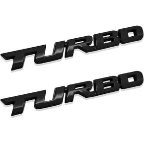 2PCS Turbo Car Emblem - 3D Metal Decal Badges, Automotive Decoration Sticker for Cars, Trucks, SUVs, and Motorcycles Side Body Fender Trunk (Red)