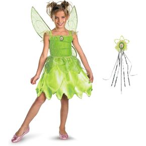 Disguise Girls Tink and the Fairy Rescue Classic Costume and Tinker Bell Wand Bundle