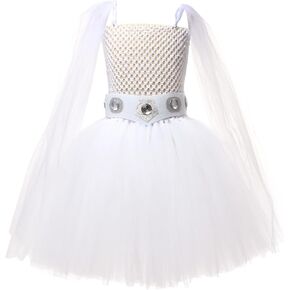 Princess Leia Costume Kids Dress Girls Leia Cosplay Tutu Dresses Summer Outfits Halloween Suits