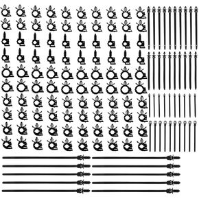 BELOMI Car Wire Loom Clips, Automotive Push Mount Cable Zip Tie, 150 Pcs Auto Wire Loom Routing Clip Assortment, Wiring Harness Clip and Fastener, Replacement Parts for Cars Boat Trailer