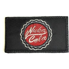 Fallout Nuka Cola Patch Fallout - Funny Tactical Military Morale Embroidered Patch Hook Fastener Backing Black Background
