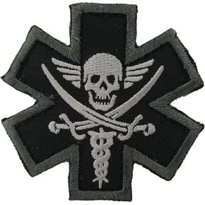Monkey Tactical Medic Pirate Morale Patch (SWAT (Black))