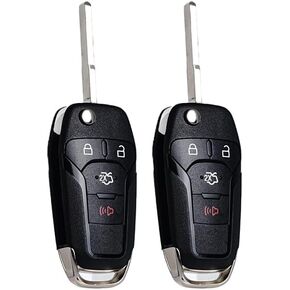Keyless Entry Remote Control Flip Key Fob Replacement Fits for Ford Fusion 2013 2014 2015 2016 N5F-A08TAA 164-R7986 5924003 315Mhz 4 Buttons