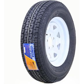 WINDA Trailer Tire Wheel Assembly ST225/75R15 10-Ply E 117L 6 Lug on 5.5" PCD White Spoke Rim