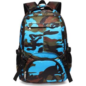 BLUEFAIRY Kids Backpack for Boys Elementary Primary Middle School Book Bags Bookbags Back to School Bags Large Compartment Mochila Escolar para Niños Camouflage Green