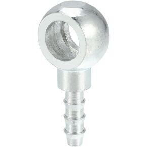 ACROPIX 10mm Diameter Banjo Hose Barb Bolt Fittings Universal Banjo Fitting Fuel Line Adapter Connector for Motorcycle Car Silver Tone - Pack of 5