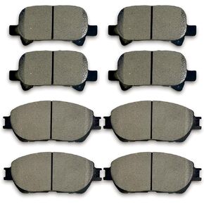 8pcs Ceramic Brake Pads Set fit for 2005-2007 for Toyota Avalon,2005-2006 for Toyota Camry,2004-2008 for Toyota Solara