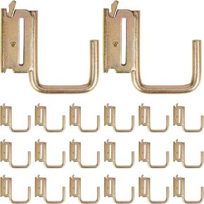 lukar 20 Pack 2" E Track J Hooks E Track Accessories for Enclosed Trailer Truck Garage Workshop Warehouse, Maximum Load 1200 LBS