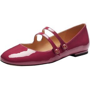 COACH Women's Winley Mary Jane Flat, Ruby, 10