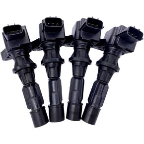 Amrxuts 4pcs UF540 Ignition Coil Packs for 2006-2013 Mazda 3, Mazda 6, 2007-2012 Mazda CX-7, 2006-2015 Mazda MX-5 Miata I4 2.0L 2.3L 2.5L L3G2-18-100-A C1683 L3G218100A