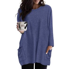 TIYOMI Plus Size Shirts Long Sleeve Tunic Tops for Women XL-5XL