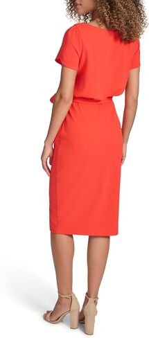 kensie Women's Faux Wrap Crepe Scuba Dress in Saudi Arabia