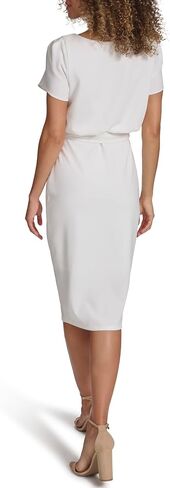 kensie Women's Faux Wrap Crepe Scuba Dress in Saudi Arabia