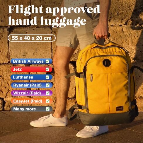 Metz 44L Travel Backpack Carry on Luggage Sized 55x40x20cm (22x16x8) Lightweight in Saudi Arabia