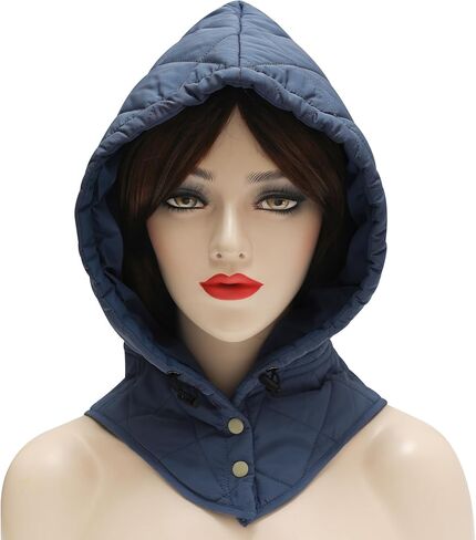 ZLYC Women Windproof Winter Hats Down Hooded Scarf Balaclava Beanie Warm Skull Cap in Kuwait