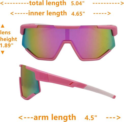 COOLSOME Kids Flexible Polarized Sunglasses with Strap Youth Sport Cycling Baseball for Boys Girls Age 6-12 in Saudi Arabia