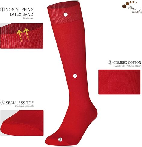 Mysocks Unisex 3 Pairs Knee High Plain Socks in Kuwait
