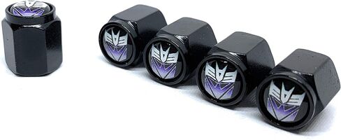 Autobots Decepticons - أغطية جذعية للصمامات المعدنية الممتازة العالمية والمتينة (5 عبوات): متوافقة مع السيارات وسيارات الدفع الرباعي والشاحنات والدراجات النارية والدراجات، وتصميم سداسي وختم مطاطي. in Kuwait