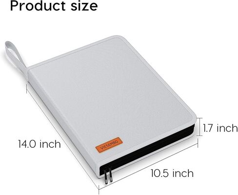 Waterproof Document Organizer Folio, Fireproof Document Bag for Home, 4 Ring Zipper Binder for Important Document Storage and Bill, in Case I Go Missing Binder for Birth Certificate Protector in Saudi Arabia