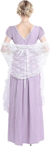 LTAKK Regency Dress Women Victorian Regency Costume Empire Waist Dresses Tea Party Gown in Kuwait