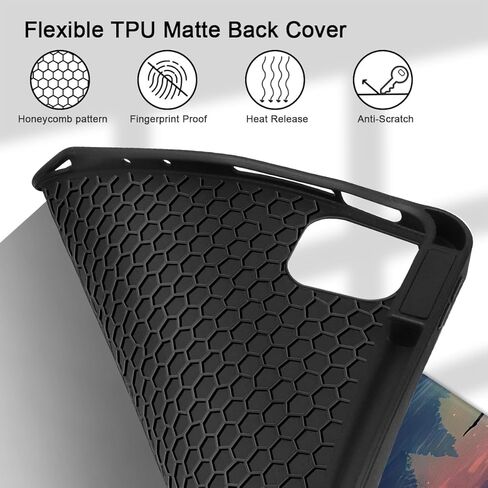 Tuiklol Case for iPad Pro 12.9 inch Generation 6th/5th/4th/3rd 2022 2021 2020 2018 Release - Built in Pencil Holder Slim Protective Stand Back Cover with Auto Wake/Sleep iPad Cover,Abstract Leaves in Kuwait