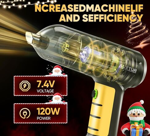 Car Vacuum Cleaner High Power|3 in 1 Portable Cordless Handheld Vacuum|15000PA Brushless Motor|Super Suction Mini Car Vacuum with Super Endurance for Car and Home in Kuwait