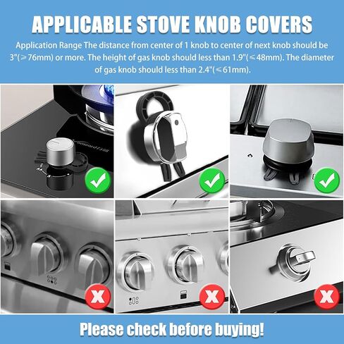 Stove Knob Safety Locks – Gas Stove Oven Knob Safety Covers –Child and Pets Proofing Locks (6 Pack) Grey in Saudi Arabia