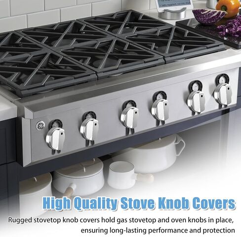 Stove Knob Safety Locks – Gas Stove Oven Knob Safety Covers –Child and Pets Proofing Locks (6 Pack) Grey in Saudi Arabia