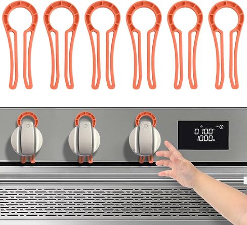Stove Knob Safety Locks – Gas Stove Oven Knob Safety Covers –Child and Pets Proofing Locks (6 Pack) Grey in Saudi Arabia