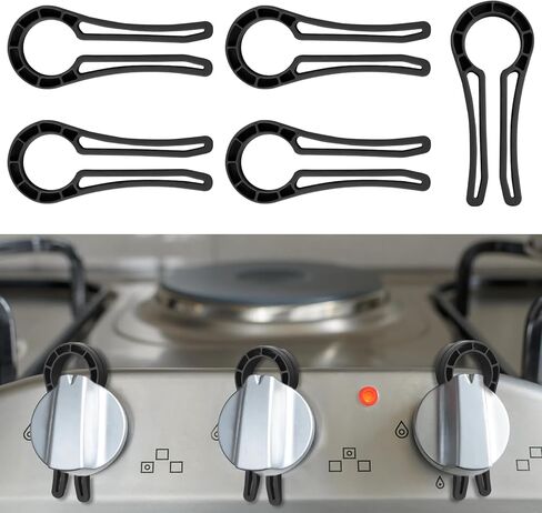 Stove Knob Safety Locks – Gas Stove Oven Knob Safety Covers –Child and Pets Proofing Locks (5 Pack) Red in Saudi Arabia
