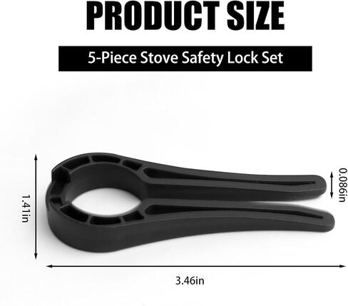 Stove Knob Safety Locks – Gas Stove Oven Knob Safety Covers –Child and Pets Proofing Locks (5 Pack) Red in Saudi Arabia