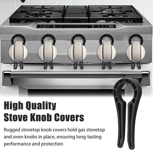 Stove Knob Safety Locks – Gas Stove Oven Knob Safety Covers –Child and Pets Proofing Locks (5 Pack) Red in Saudi Arabia
