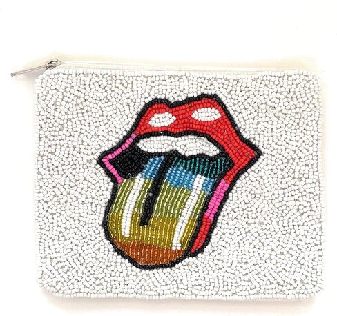 RAINBOW TONGUE Coin Purse Pouch, Coin Purse Pouch, Beaded Coin Purse, Cute Coin Purse, Beaded Purse, small wallet, Best Friend Gift, Pouches, Boho bags, small pouch in Saudi Arabia
