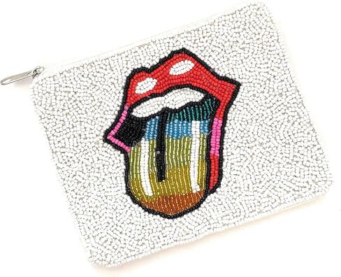 RAINBOW TONGUE Coin Purse Pouch, Coin Purse Pouch, Beaded Coin Purse, Cute Coin Purse, Beaded Purse, small wallet, Best Friend Gift, Pouches, Boho bags, small pouch in Saudi Arabia