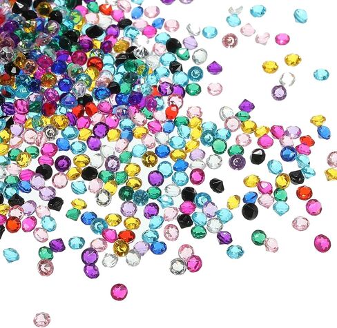 PATIKIL 6000Pcs Acrylic Wedding Diamonds 3mm Table Scatter Confetti Crystals Vase Fillers Gems for Table Centerpiece Bridal Shower Party, Multicolor in Saudi Arabia