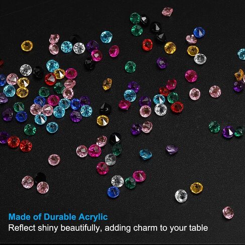 PATIKIL 6000Pcs Acrylic Wedding Diamonds 3mm Table Scatter Confetti Crystals Vase Fillers Gems for Table Centerpiece Bridal Shower Party, Multicolor in Saudi Arabia
