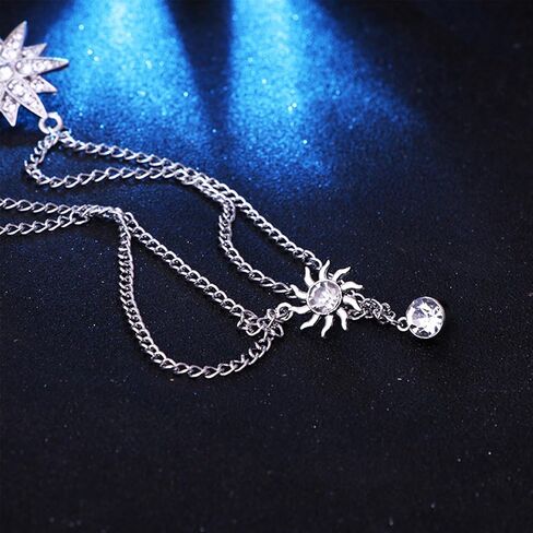 Rhinestone Star Brooch Pin for Women Men Dainty Gold Plated Crystal CZ Snowflake Tassel Exquisite Lapel Pins Dress Suit Bouquet Accessories Jewelry in Kuwait
