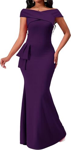 فساتين رسمية أنيقة من VisiChenup للنساء، فستان طويل طويل مثير لحفلات الكوكتيل والزفاف والحفلات المسائية in Kuwait